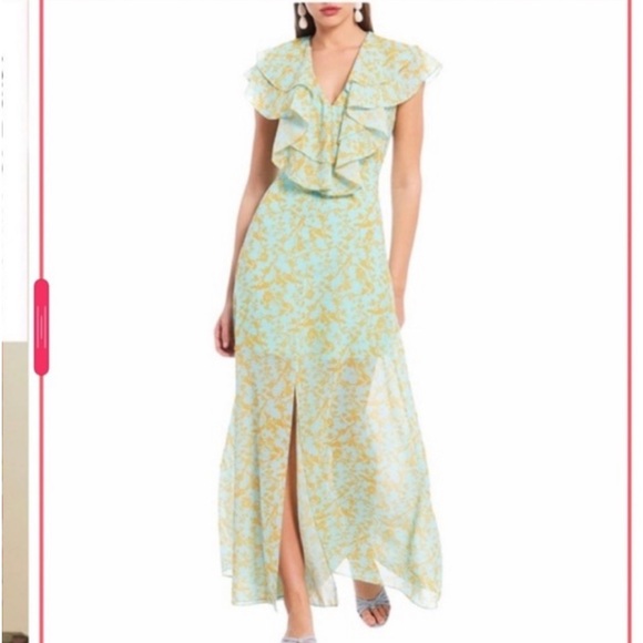 Sachin + Babi Dresses & Skirts - Sachin & Babi Annemarie Ruffle Front Slit Dress